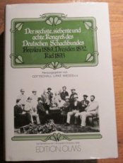 29836 Gottschall, H. von Der 6., 7. und 8. Kongress des Deutschen Schachbundes, Breslau 1889, Dresden 1892, Kiel 1893