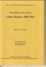 Gillam, A. Great Brittain versus America, Cable Matches 1902-1911, no 25