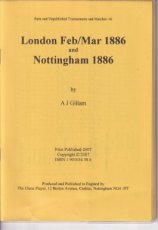 Gillam, A. London Feb/Mar 1886 and Nottingham 1886, no 66