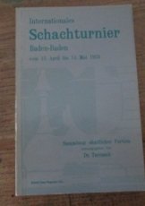 30668 Tarrasch, S. Internationales Schachturnier Baden-Baden 1925