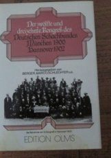 Berger, J. Der 12. und 13. Kongress des Deutschen Schachbundes, Munchen 1900, Hannover 1902