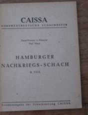 30697 Massow, H. von Hamburger Nachkriegs-Schach, II. Teil, Sonderausgabe der Schachzeitung Caissa, 1947