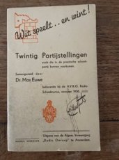 34943 Euwe, M. Wit speelt.. En wint, Twintig Partijstellingen